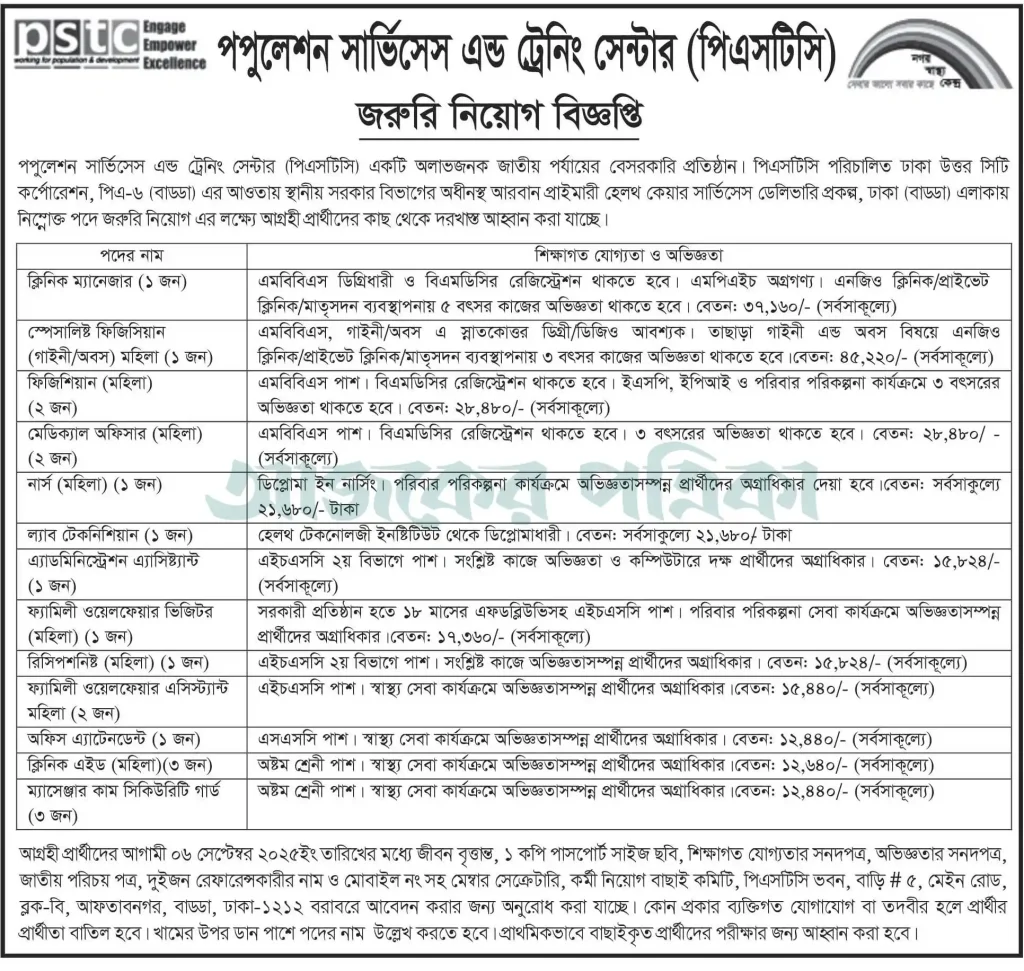 pstc job 2025